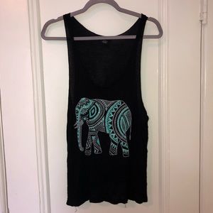 Black elephant tank top